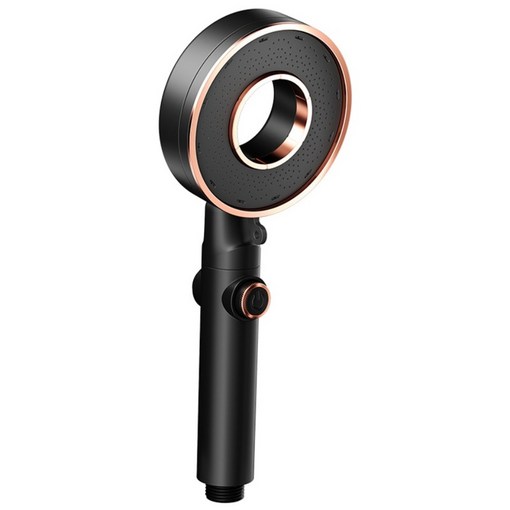 와이피 절수 증압 샤워기 헤드 3단 수압조절 쉬운 설치, 1개, 블랙