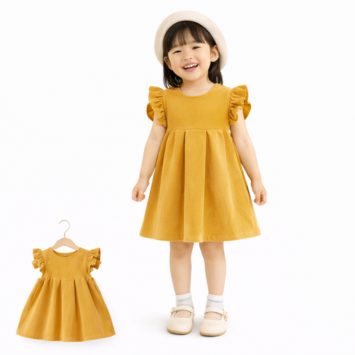 여아 자수 카라 유아 공주원피스 아동 봄 가을 키즈 드레스