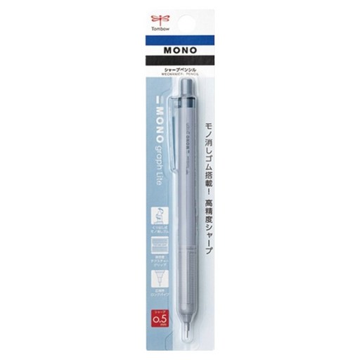 Tombow 蜻蜓牌 MONO dpa_122c自動鉛筆0.5淺藍桿, 0.5mm, 1支