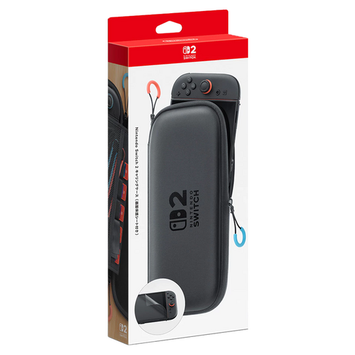 Nintendo 任天堂 SWITCH 2 便攜包 附螢幕保護貼, 單一商品, 黑色, 1個