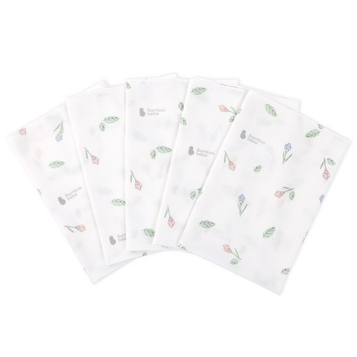 Bamboo Bebe 溫和竹 經典款 嬰兒花苞 壓花手帕 5入