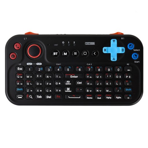 펀디안 미디어 블루투스 포켓 무선 텐키리스 키보드 2세대, 블랙, PVK02