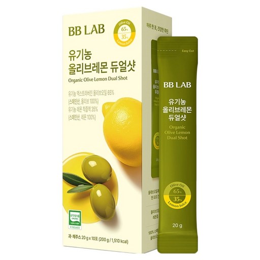 BB LAB 科研 橄欖油檸檬雙效飲隨身包 10條入, 200g, 1盒