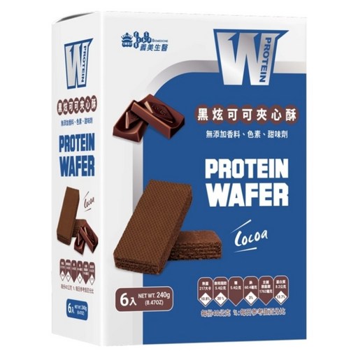 義美生醫 W PROTEIN夾心酥 黑炫可可 6包, 240g, 1盒