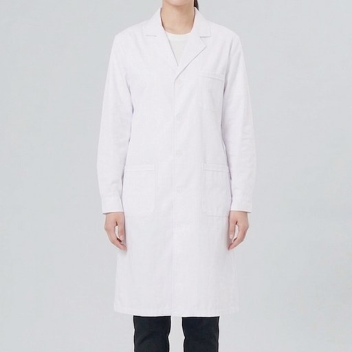 Edenstol 男女通用 醫師袍 藥局實習服 實驗室 高級棉質鈕扣袖