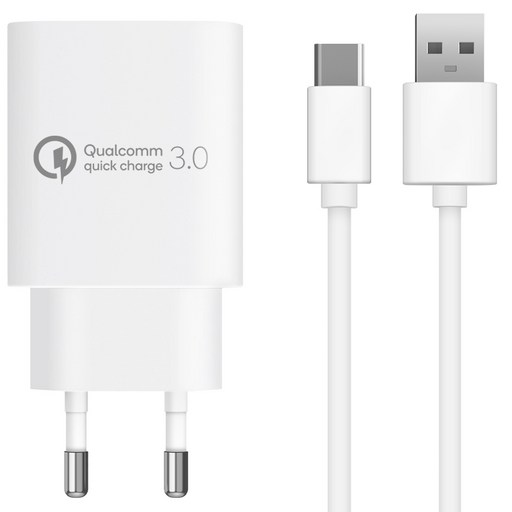 퀄컴 공식인증 QC3.0 18W 고속충전기 C타입 충전케이블 1.2m 세트 홈플래닛