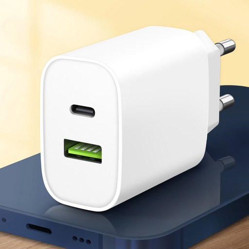 홈플래닛 PD20W 2포트 타입C USB A 고속충전기 애플 아이폰 15 14 호환 화이트 1개