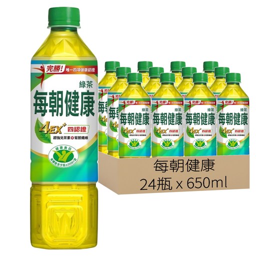 每朝健康 綠茶, 24瓶, 650ml
