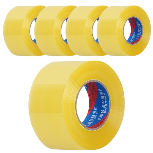 코멧 더 길어진 경포장용 투명 박스테이프 100m 강력 접착 테이프 100미터 박스 포장용 길이감 업