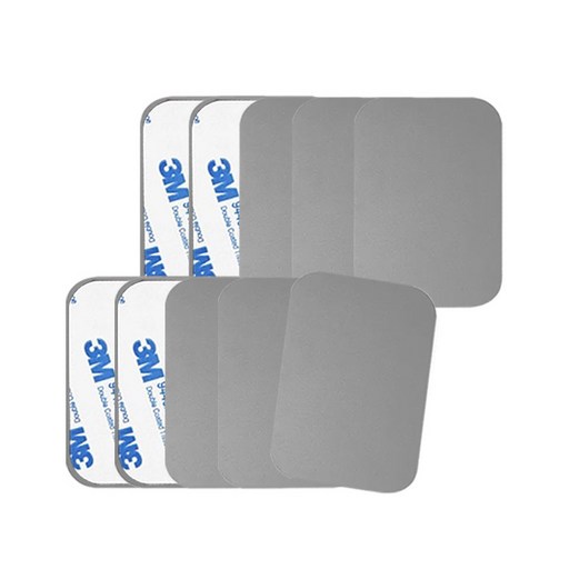 어반카 휴대폰 마그네틱 자석 스틸패치 사각 65 x 45 mm 10p, 1개, Silver