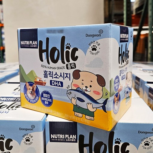 뉴트리플랜 애견용 홀릭소시지  코스트코 강아지 간식, 1.26kg 1박스 1260g