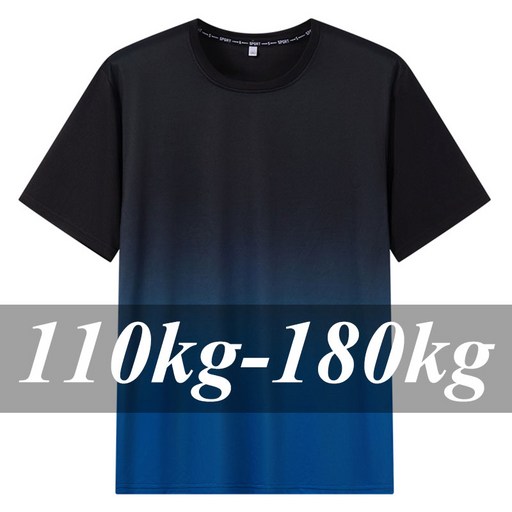 남자 빅사이즈 티셔츠 기능성반팔티 퀵드라이 4XL 5XL 6XL 7XL 그라데이션 반팔 여름