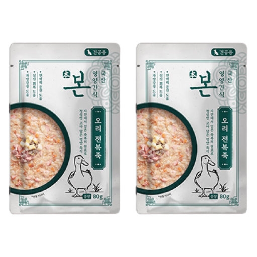 2팩세트 본영양간식독, 오리맛, 80g, 2개