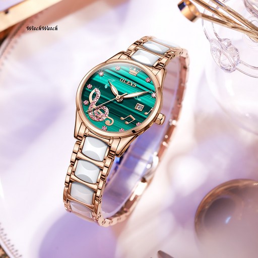 WitchWatch여성 명품시계 팔찌시계 로즈골드 시계 브랜드 시계 패션 다이아몬드 시계 세라믹 석영 시계 방수 시계 여성용 시계