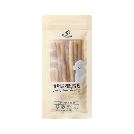 펫포커스 한우우피껌 오래먹는 강아지껌 국내산 수제간식