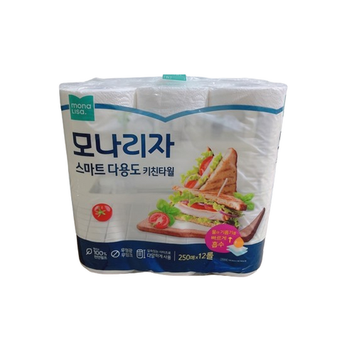 모나리자 스마트 다용도 키친타올 250매 12개로 주방을 완벽하게 정리하세요