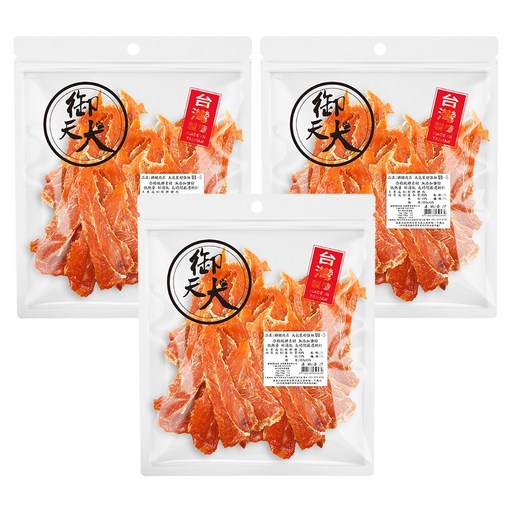 御天犬 犬零食, 3包, 350g, 雞腿肉片