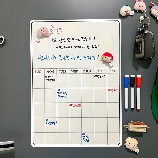 스브링 만사오케이 자석 냉장고 메모보드