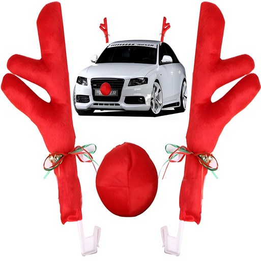 ROOICE 크리스마스 장식 자동차용 루돌프 크리스마스 세트증정QCZS3