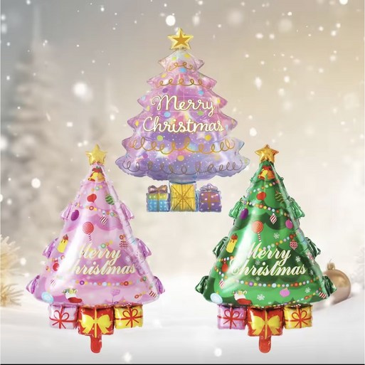 크리스마스 풍선 트리 장식 3개세트