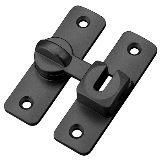 내집클로버 세이프락 무타공 문 이중 잠금장치 걸쇠, 1개, 블랙