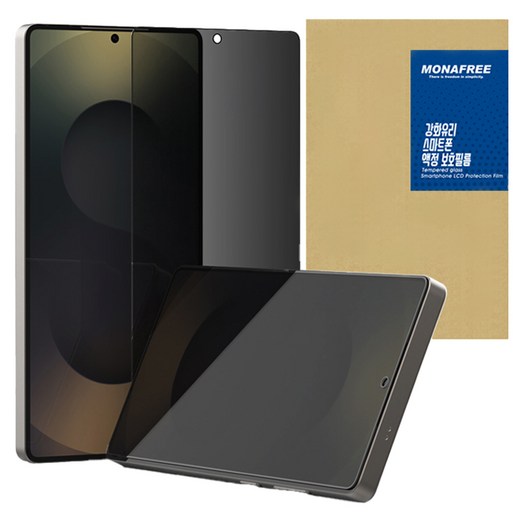 모나프리 180도 프라이버시 보호 강화유리 휴대폰 액정보호필름 2p 세트