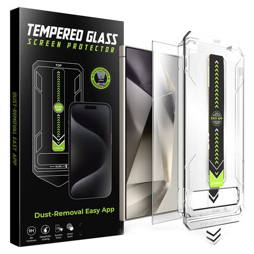 SBNX 강화유리 풀커버 이지툴 휴대폰 액정보호필름 세트