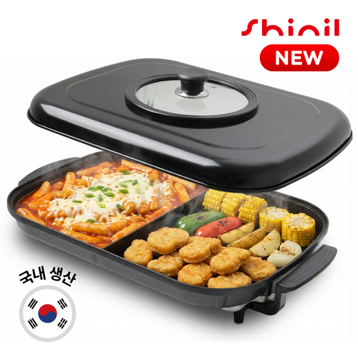 26년 신상품 신일 반반 전기그릴 60cm 사각 잔치팬 멀티 전기프라이팬