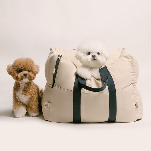 펫츠랜드 컴포라 강아지 카시트, 1개, 베이지