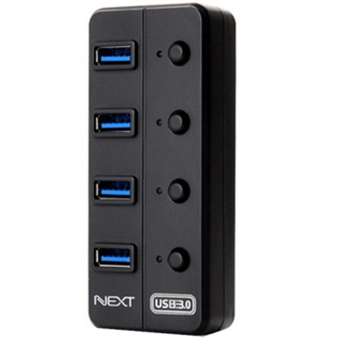 4포트 USB3.0 허브 NEXT 704U3 유전원
