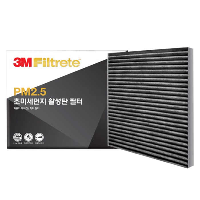 3M PM2.5 초미세먼지 활성탄 필터, F6205, 1개