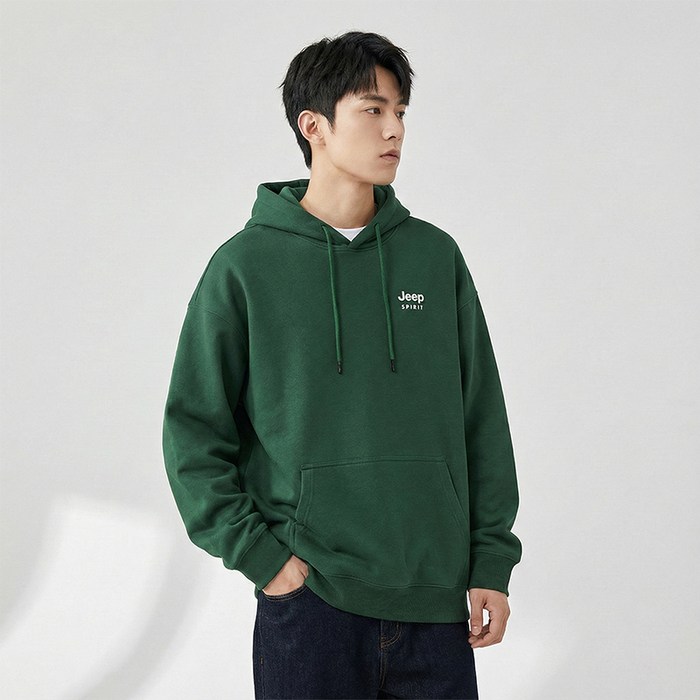 지프스피릿 남녀공용 패셔너블 빅포켓 후드티