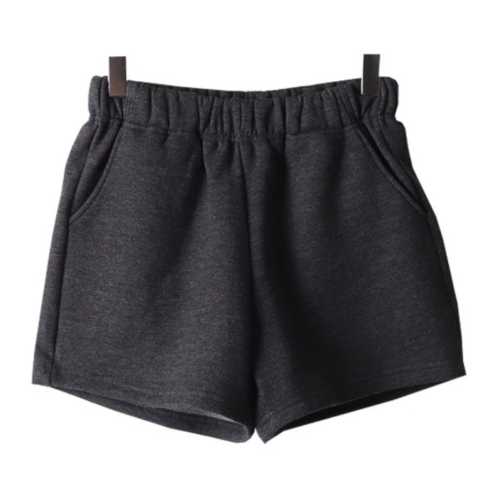 데일리 기모 밴딩 반바지 여성 빅사이즈 베이직 도톰 안감 66110