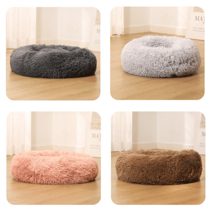 제이제이펫 반려동물 침대 도넛 방석 강아지 고양이 쿠션 배개 다크그레이, 1개, 브라운