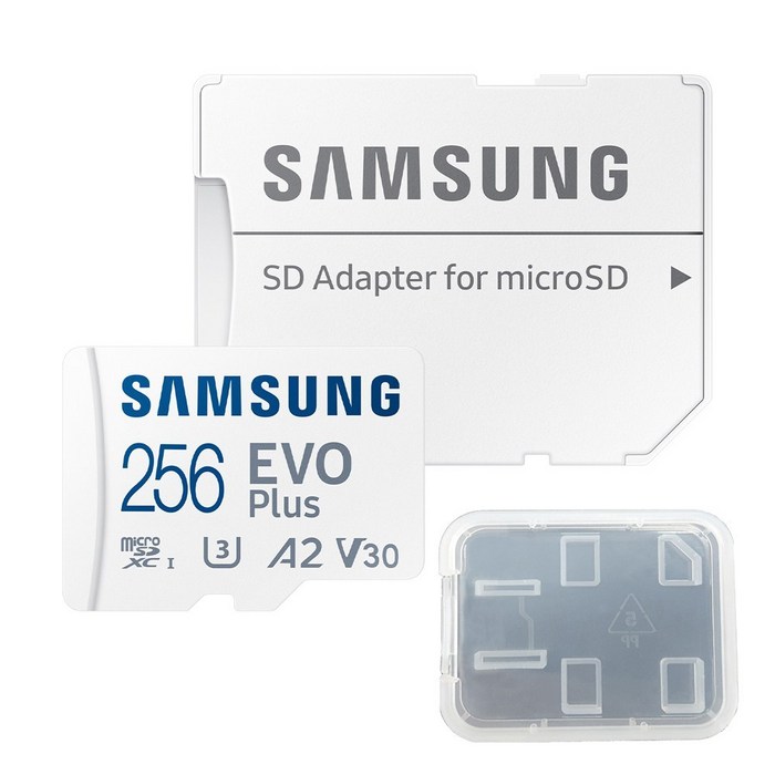공식인증 정품 삼성전자 마이크로SD카드 EVO PLUS 256GB MBMC256SAKR 보관케이스 공식인증 정품 삼성전자 마이크로SD카드 EVO PLUS 256GB MBMC256SAKR 보관케이스