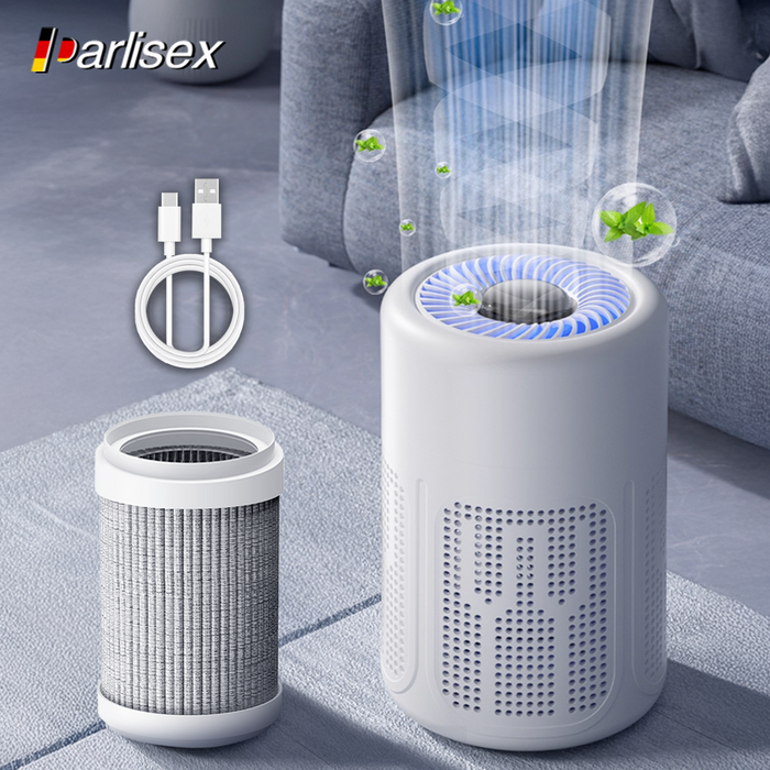 Alwanking 독일 미니 공기청정기 360도 음이온 UV살균 소형 공기청정기 저소음 원룸 가정용