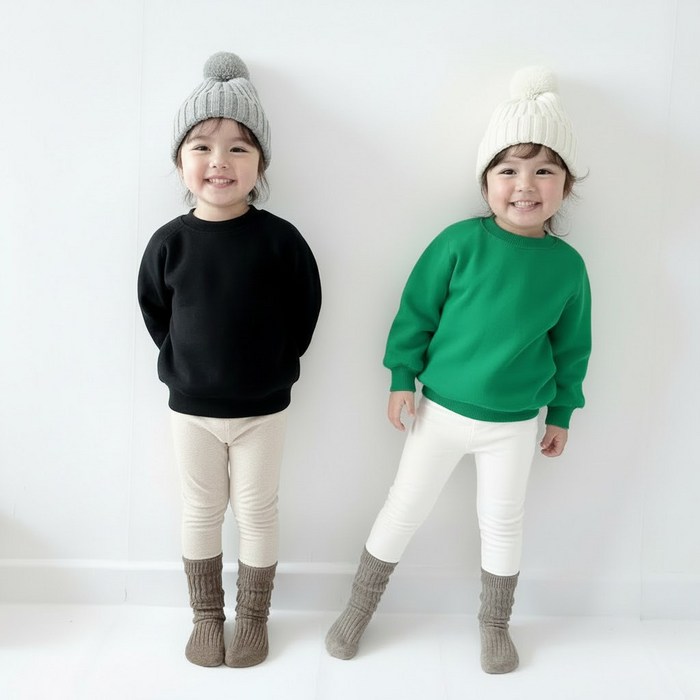 아이스토리키즈 사계절국내산30수 피치레깅스 2P