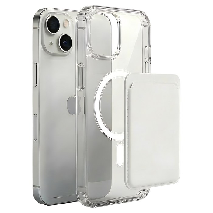 EVOL 강화자력 아이폰 맥세이프 케이스  가죽 카드지갑 세트