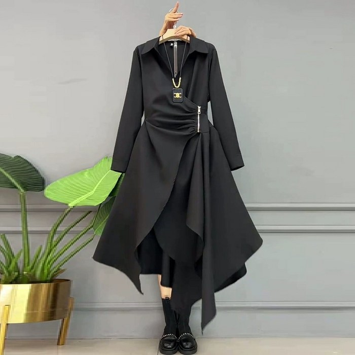 아기자기 원피스 언발란스 미디 스커트 빅사이즈 MM698