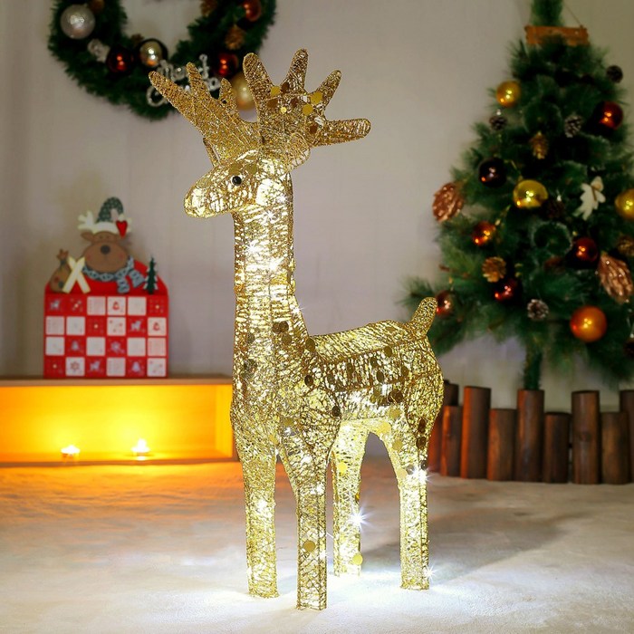 트윙클 LED 루돌프 사슴 70cm GOLD 크리스마스 장식 포토존 배경 만들기 트리 꾸미기 소품 조형물 오브제