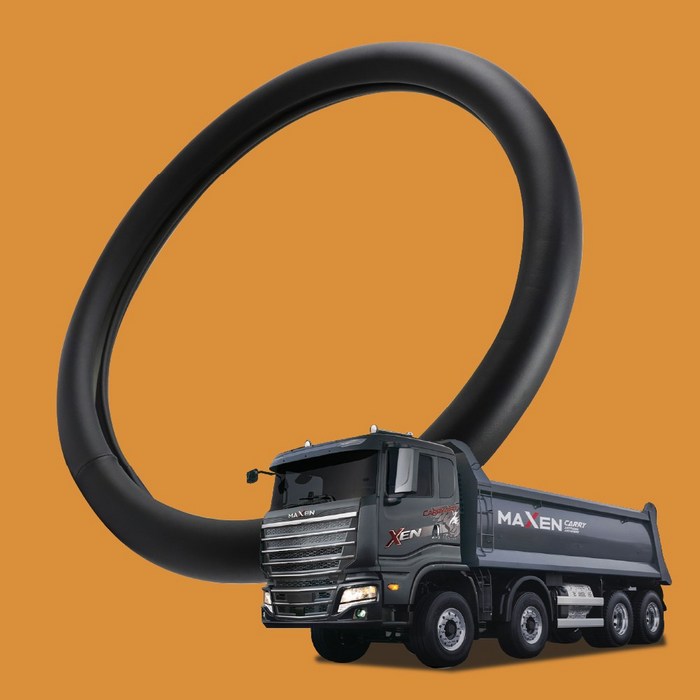 자동차친구 대형차 원라인 핸들커버 맥쎈 적용, 모노블랙 490mm