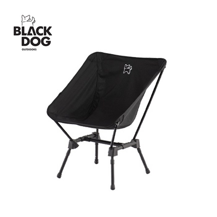 Naturehike Blackdog 네이처하이크 블랙독 캠핑 초경량 접이식 의자 초경량 알루미늄 합금 폴딩 체어 피크닉 낚시 BD-YLY002, 블랙