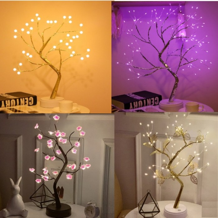 LED 나무 인테리어 무드등 집들이 조명 선물 수면등 취침등, 벚꽃 LED 나무 인테리어 무드등 집들이 조명 선물 수면등 취침등, 벚꽃