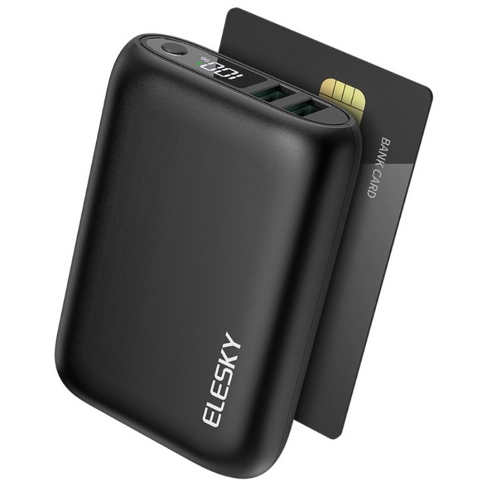 ELESKY엘스키 초미니 보조배터리 22.5W 고속충전 LED 잔량표시+3개 멀티단자 10000mAh DB06