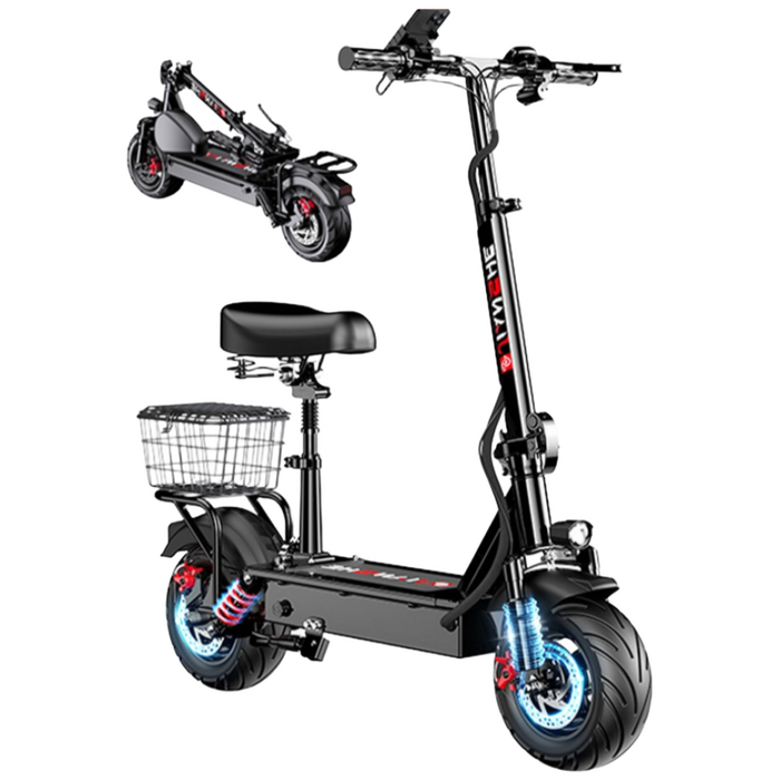 웨이킥 앉아타는 고성능 전동킥보드 48V 전기 접이식 성인 대리운전 배달 킥보드 스쿠터, 블랙, 160km48V, 1개