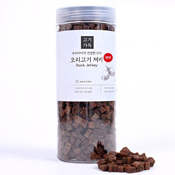 제로랩스 강아지 고기가득 져키 간식, 오리고기, 1kg, 1개