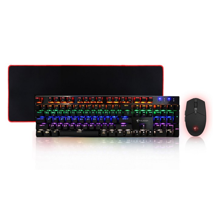 지클릭커 기계식 키보드 마우스 세트 With Pad 청축, GMK510X Special, 혼합색상, 일반형