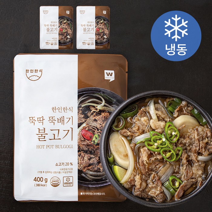 한인한식 뚝딱 뚝배기 불고기 냉동, 400g, 3개 한인한식 뚝딱 뚝배기 불고기 냉동, 400g, 3개