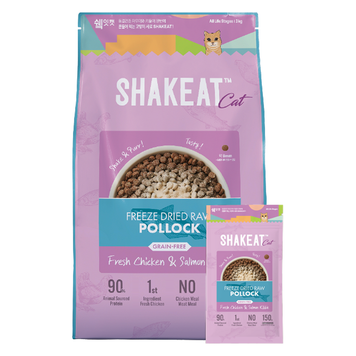 쉨잇 전연령 캣 동결건조 프레시 치킨살몬 키블 건식사료 20p, 북어, 3kg, 1개