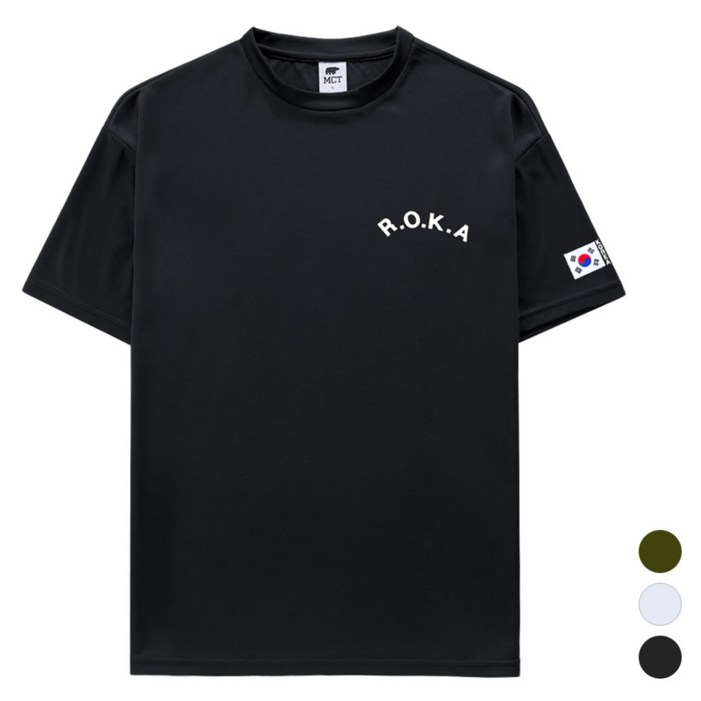 엠씨티 남녀공용 냉감 통기성 쿨 드라이 기능성 코리아아미 로카 반팔 티셔츠